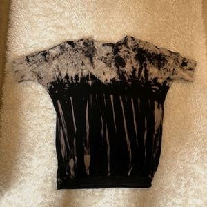 Black/Brown/Tan Tie Die Top